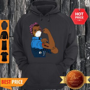 Black Strong Woman Mask Nurse Coronavirus Hoodie