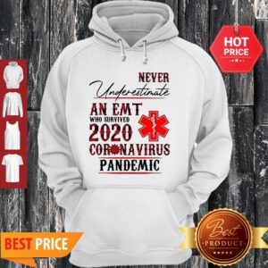 Never Underestimate An EMT Who Survived 2020 Coronavirus Pandemic Hoodie