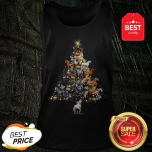 Official Horses Christmas Tree Horse Lover Xmas Gift Tank Top