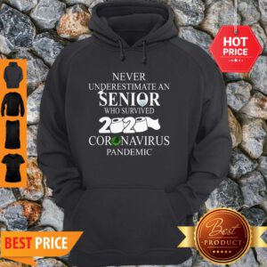 Never Underestimate An Senior Who Survived 2020 Coronavirus Pandemic Hoodie