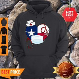 Official Nurse Texas Flag Heart Hoodie