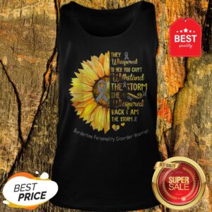 Borderline Personality Disorder Warrior Breast Cancer Sunflower Tank Top