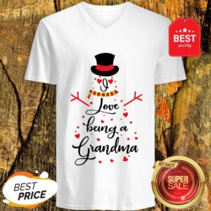 Official Snowman I Love Being A Grandma V-Neck