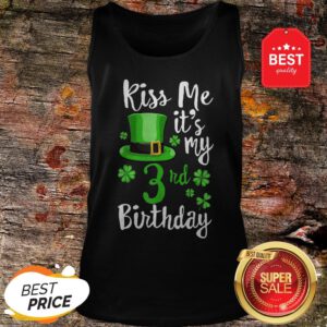 Kiss Me It’s My 3rd Birthday St Patricks Day Shamrock Gift Tank Top