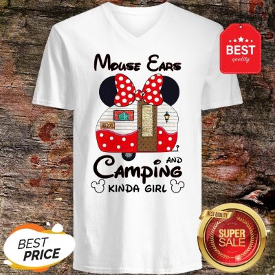 Disney Minnie Mouse Ears And Camping Kinda Girl V-Neck