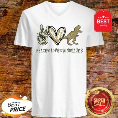 Official Peace Love Dinosaurs V-Neck