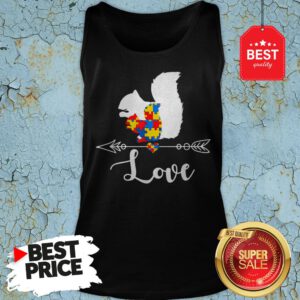 Autism Awareness Squirrel Hearts Love Gifts Tank Top