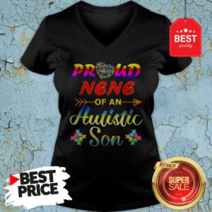 Autism Awareness Tee Proud Nene Autistic Son Funny Gifts V-Neck