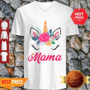 Nice Unicorn Mama Family Matching Costume Mother Gifts V-Neck