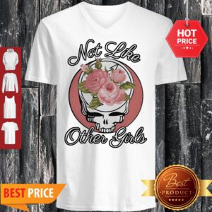 Official Flower Skull Not Like Other Girls V-Neck