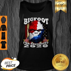 Bigfoot For President 2020 American Flag Tank Top