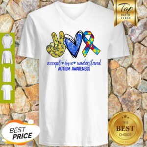 Accept Love Understand Autism Awareness V-Neck