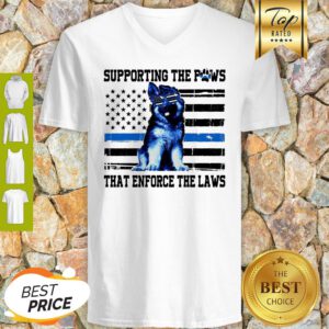 Alaska Thin Blue Line Supporting The Paws That Enforce The Laws V-Neck