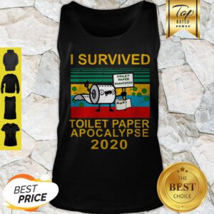 I Survived Toilet Paper Apocalypse Toilet Paper Panic 2020 Vintage Tank Top