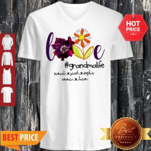 Anemone Love Grandmalife Personalized V-Neck
