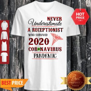 Never Underestimate A Medical Lab Tech Who Survived 2020 Coronavirus Pandemic V-Neck