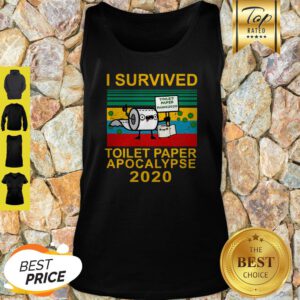 I Survived Toilet Paper Apocalypse 2020 Coronavirus Sunset Tank Top