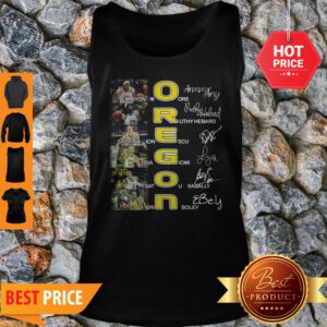 Oregon Ducks Minyon Moore Ruthy Hebard Signatures Tank Top