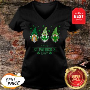 Happy St. Patrick’s Day Gnome Costume Shamrock Gift V-Neck