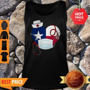 Official Nurse Texas Flag Heart Tank Top