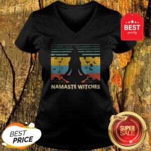 Official Hot Yoga Namaste Witches Halloween V-Neck