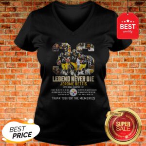 36 Legend Never Die Jerome Bettis Thank You For The Memories V-Neck