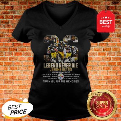36 Legend Never Die Jerome Bettis Thank You For The Memories V-Neck