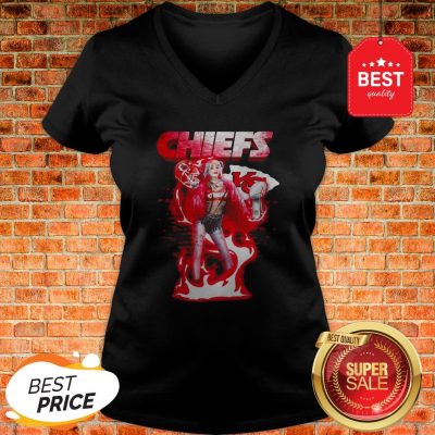Harley Quinn Kansas City Chief Super Bowl LIV V-Neck