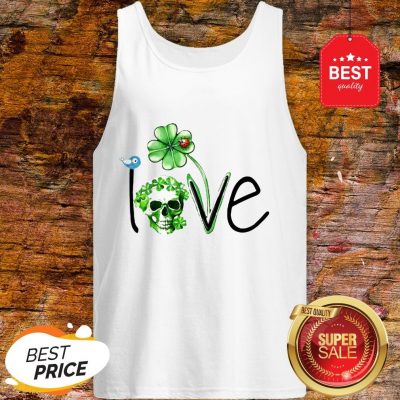 Official Love Skull Shamrock St Patricks Day Tank Top