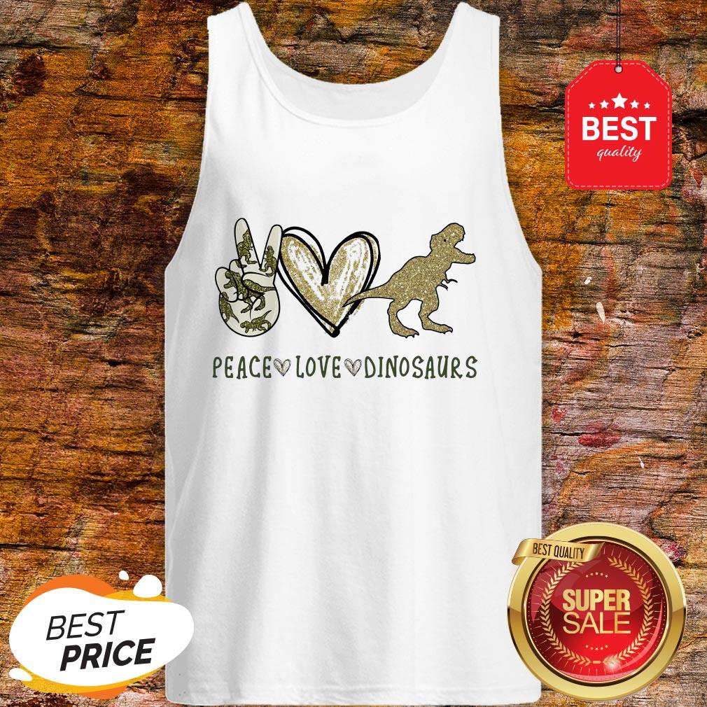 Official Peace Love Dinosaurs Tank Top Official Peace Love Dinosaurs Tank Top