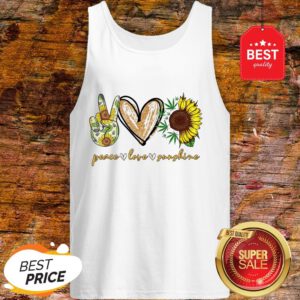 Official Peace Love Sunshine Weed Sunflower Tank Top