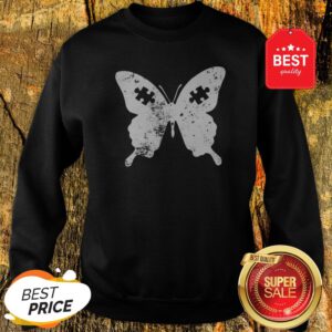 Butterflies Autism Awareness Puzzle Pieces Gift Ideas Mom Sweatshirt