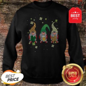 Official St Patrick’s Day Leopard Gnomes St Pattys Day Sweatshirt