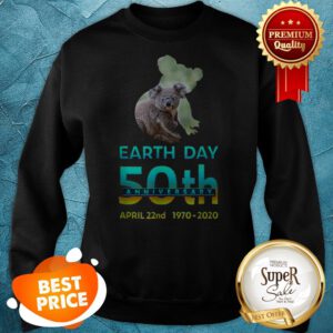 Koala Silhouette Earth Day 50th Anniversary April 22nd 1970-2020 Sweatshirt