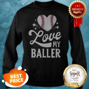 Mom Baseball Mother's Day Gift Mama I Love My Baller Sweatshirt