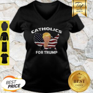 Catholics For Donald Trump American Map V-Neck