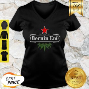 Official Bernin’Em Heineken Weed V-Neck