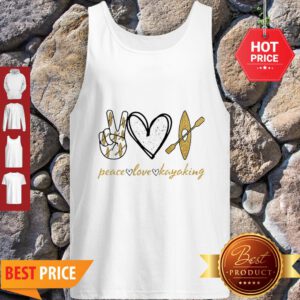 Official Glitter Peace Love Kayaking Tank Top