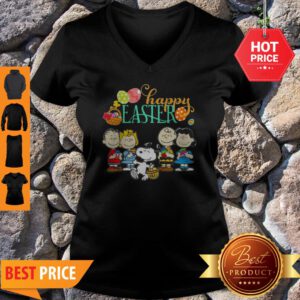 Official Peanuts Characters Happy Easter V-Neck
