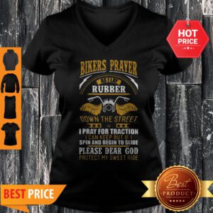 Official Biker’s Prayer Dear God Protect My Ride V-Neck