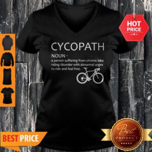 Official Cycopath Bike Rider Cyclist Bicyclist V-Neck