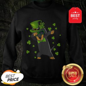 Nice Dabbing Dachshund Patricks Day Leprechaun Dog Dab Shamrock Sweatshirt