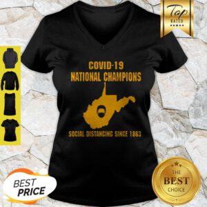 Covid-19 National Champions Social Distancing Since 1863 V-Neck