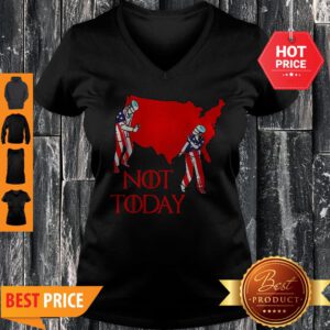 Nurse Not Today American Flag V-Neck
