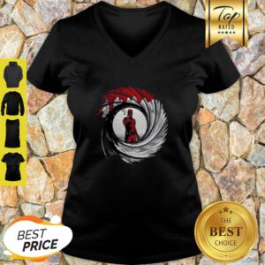Mashup Deadpool 007 Jame Bond Gun Barrel V-Neck