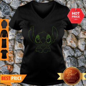 Green Stitch Irish Saint Patrick’s Day Disney V-Neck