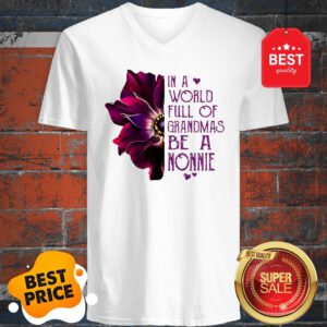 Anemone Flower In A World Full Of Grandmas Be A NONNIE V-Neck