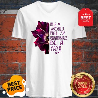 Anemone Flower In A World Full Of Grandmas Be A YaYa V-Neck