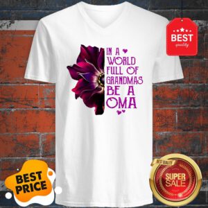 Anemone Flower In A World Full Of Grandmas Be A OMA V-Neck