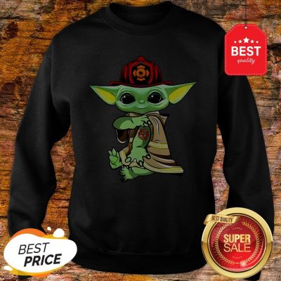 Official Baby Yoda Tattoo Fireman Sweatshirt